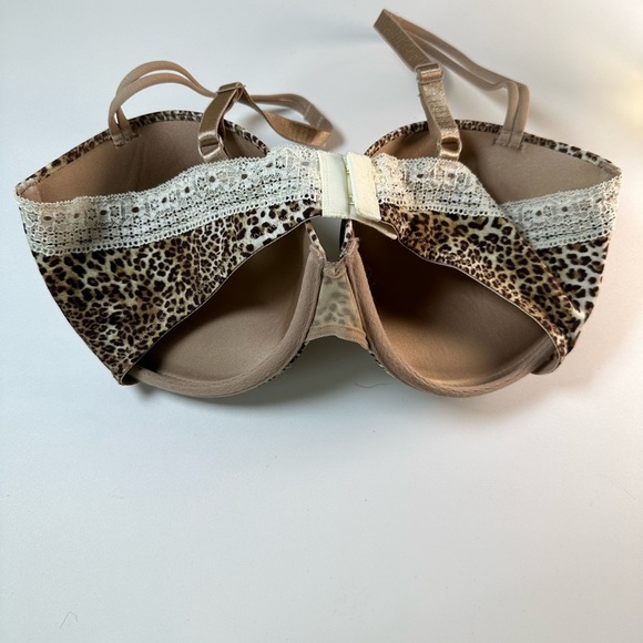 Brown Leopard Print Full-Coverage Bra with Adjustable Straps - Picture 2 of 4